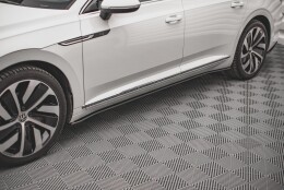 Street Pro Seitenschweller Ansatz Cup Leisten passend für VW Arteon R-Line Facelift SCHWARZ
