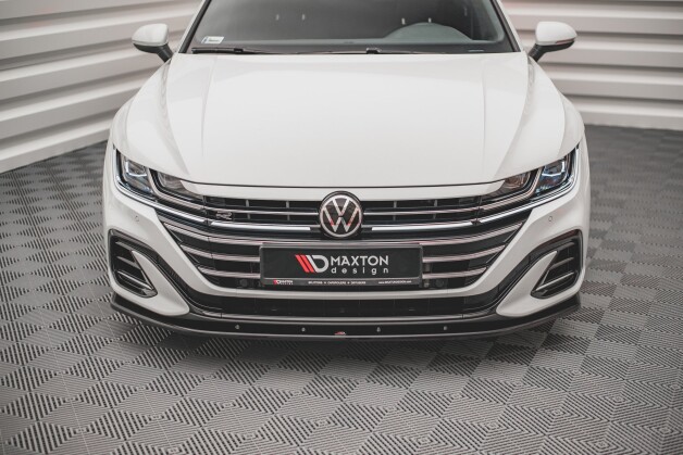 Cup Spoilerlippe Front Ansatz V.2 passend für VW Arteon R-Line Facelift schwarz Hochglanz