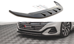 Cup Spoilerlippe Front Ansatz V.2 für VW Arteon R-Line Facelift schwarz Hochglanz