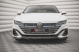 Cup Spoilerlippe Front Ansatz V.3 passend für VW Arteon R-Line Facelift schwarz Hochglanz