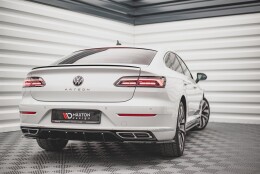 Heck Ansatz Diffusor passend für VW Arteon R-Line Facelift schwarz Hochglanz