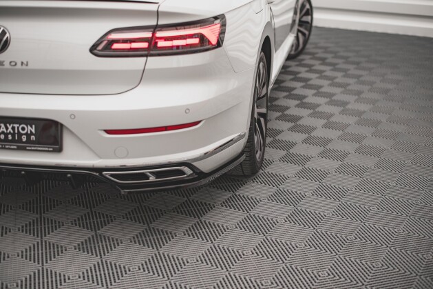 Heck Ansatz Flaps Diffusor für VW Arteon R-Line FL schwarz Hochglanz