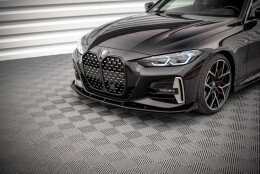 Street Pro Cup Spoilerlippe Front Ansatz passend für BMW 4er M-Paket G22 SCHWARZ+ HOCHGLANZ FLAPS