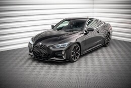 Cup Spoilerlippe Front Ansatz V.1 passend für BMW 4er M-Paket / M440i G22 / G23 / G22 Facelift / G23 Facelift schwarz Hochglanz
