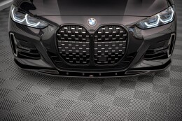 Street+ Spoilerlippe Front Ansatz V.1 passend für BMW 4er M-Paket / M440i G22 / G23 / G22 FL / G23 FL schwarz Hochglanz