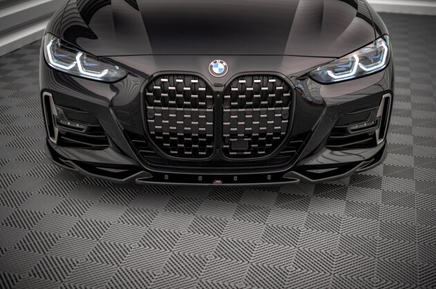 Cup Spoilerlippe Front Ansatz V.2 passend für BMW 4er M-Paket / M440i G22 / G23 / G22 Facelift / G23 Facelift schwarz Hochglanz