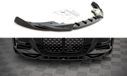 Cup Spoilerlippe Front Ansatz V.2 für BMW 4er M-Paket G22 schwarz Hochglanz