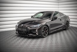 Street+ Spoilerlippe Front Ansatz V.2 passend für BMW 4er M-Paket / M440i G22 / G23 / G22 FL / G23 FL schwarz Hochglanz