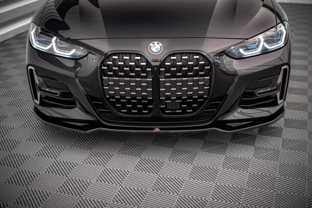 Street+ Spoilerlippe Front Ansatz V.3 passend für BMW 4er M-Paket / M440i G22 / G23 / G22 FL / G23 FL schwarz Hochglanz