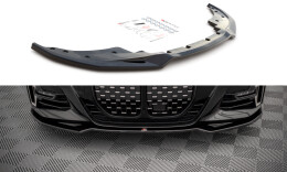 Cup Spoilerlippe Front Ansatz V.3 passend für BMW 4er M-Paket / M440i G22 / G23 / G22 Facelift / G23 Facelift schwarz Hochglanz