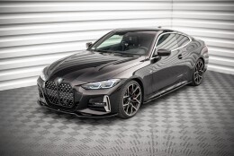 Street+ Spoilerlippe Front Ansatz V.3 passend für BMW 4er M-Paket / M440i G22 / G23 / G22 FL / G23 FL schwarz Hochglanz