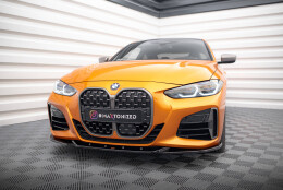 Cup Spoilerlippe Front Ansatz V.4 passend für BMW 4er M-Paket / M440i G22 / G23 / G22 Facelift / G23 Facelift schwarz Hochglanz
