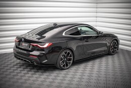 Heck Ansatz Flaps Diffusor V.1 passend für BMW 4er M-Paket G22 / G23 / G22 Facelift / G23 Facelift schwarz Hochglanz