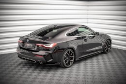 Heck Ansatz Flaps Diffusor V.2 passend für BMW 4er M-Paket G22 / G23 / G22 Facelift / G23 Facelift schwarz Hochglanz