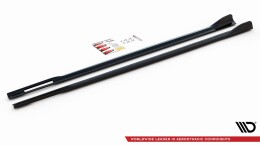 Seitenschweller Ansatz Cup Leisten V.2 passend für BMW 4er M-Paket / M440i G22 / G23 / G22 Facelift / G23 Facelift schwarz Hochglanz