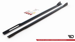 Seitenschweller Ansatz Cup Leisten V.2 passend für BMW 4er M-Paket / M440i G22 / G23 / G22 Facelift / G23 Facelift schwarz Hochglanz