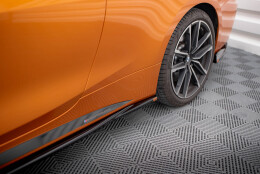 Street+ Seitenschweller Leisten V.3 passend für BMW 4er M-Paket / M440i G22 / G23 / G22 FL / G23 FL schwarz Hochglanz