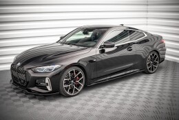 Seitenschweller Ansatz Cup Leisten V.3 passend für BMW 4er M-Paket G22 Carbon Look