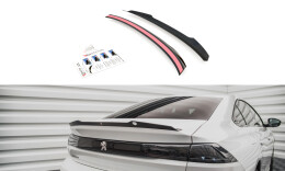 Heck Spoiler Aufsatz Abrisskante passend für Peugeot 508 Limousine Mk2 schwarz Hochglanz