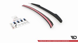 Heck Spoiler Aufsatz Abrisskante passend für Peugeot 508 Limousine Mk2 schwarz Hochglanz