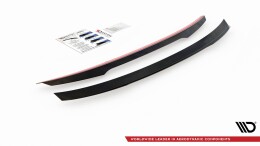 Heck Spoiler Aufsatz Abrisskante passend für Peugeot 508 Limousine Mk2 schwarz Hochglanz