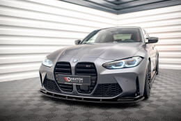 Cup Spoilerlippe Front Ansatz V.1 für BMW M4 G82 / G83 / G82 Facelift / G83 Facelift / M3 Limousine / Touring G80 / G81 schwarz Hochglanz