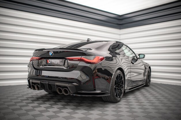 Heck Ansatz Flaps Diffusor V.1 für BMW M4 G82 / G83 / G82 Facelift / G83 Facelift schwarz Hochglanz