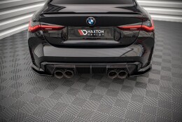 Heck Ansatz Flaps Diffusor V.1 für BMW M4 G82 / G82 Facelift schwarz Hochglanz