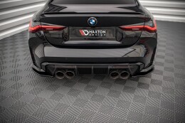 Heck Ansatz Flaps Diffusor V.1 für BMW M4 G82 schwarz Hochglanz