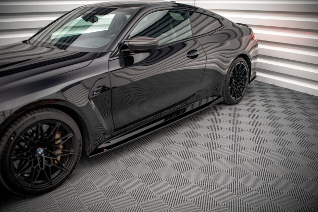 Seitenschweller Ansatz Cup Leisten V.1 für BMW M4 G82 / G83 / G82 Facelift / G83 Faceliftt schwarz Hochglanz