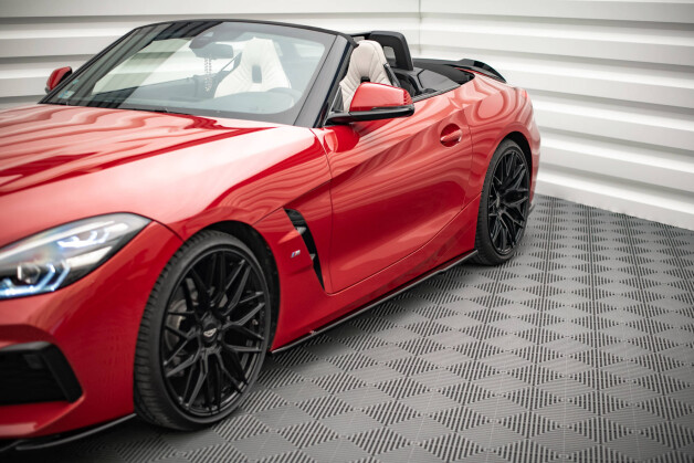 Seitenschweller Ansatz Cup Leisten passend für BMW Z4 M-Paket G29 schwarz Hochglanz