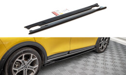 Seitenschweller Ansatz Cup Leisten passend für Kia XCeed Mk1 schwarz Hochglanz