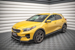 Seitenschweller Ansatz Cup Leisten passend für Kia XCeed Mk1 schwarz Hochglanz