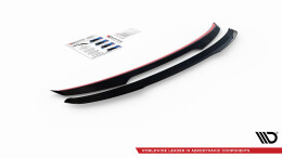 Heck Spoiler Aufsatz Abrisskante passend für VW T-Roc Mk1 schwarz Hochglanz