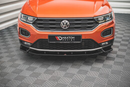 Cup Spoilerlippe Front Ansatz V.2 passend für VW T-Roc Mk1 schwarz Hochglanz