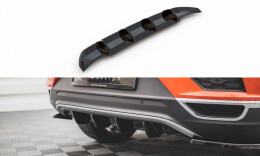 Heck Ansatz Diffusor passend für VW T-Roc Mk1 schwarz Hochglanz