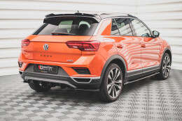 Heck Ansatz Diffusor passend für VW T-Roc Mk1 schwarz Hochglanz