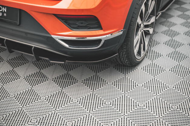 Heck Ansatz Flaps Diffusor passend für VW T-Roc Mk1 Carbon Look