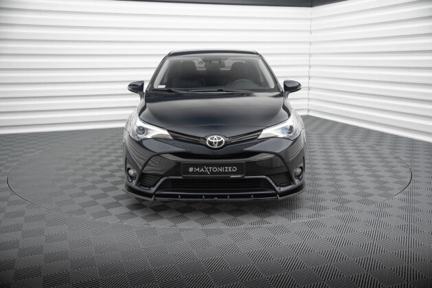 Cup Spoilerlippe Front Ansatz V.1 für Toyota Avensis Mk3 FL schwarz Hochglanz