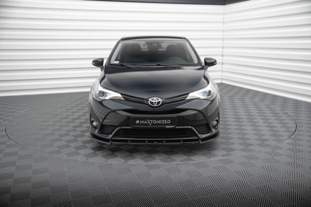 Cup Spoilerlippe Front Ansatz V.1 passend für Toyota Avensis Mk3 Facelift schwarz Hochglanz