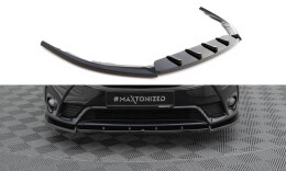 Cup Spoilerlippe Front Ansatz V.1 passend für Toyota Avensis Mk3 Facelift schwarz Hochglanz