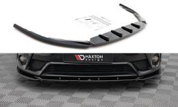 Cup Spoilerlippe Front Ansatz V.2 passend für Toyota Avensis Mk3 Facelift schwarz Hochglanz