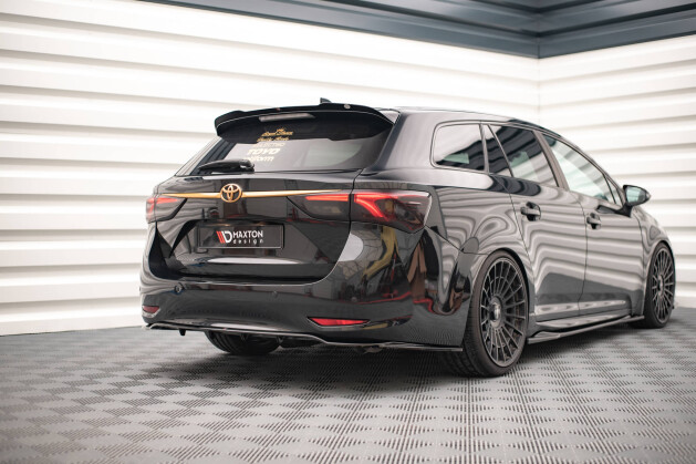 Heck Spoiler Aufsatz Abrisskante für Toyota Avensis Mk3 FL Wagon schwarz Hochglanz