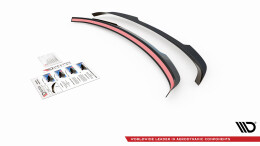 Heck Spoiler Aufsatz Abrisskante passend für Toyota Avensis Mk3 Facelift Wagon schwarz Hochglanz