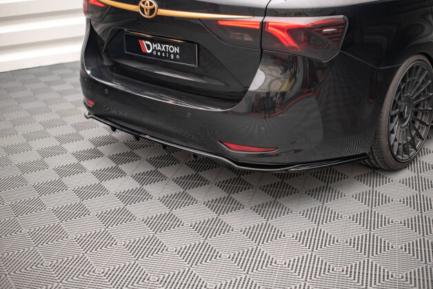 Mittlerer Cup Diffusor Heck Ansatz DTM Look passend für Toyota Avensis Mk3 Facelift schwarz matt