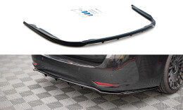 Mittlerer Cup Diffusor Heck Ansatz DTM Look passend für Toyota Avensis Mk3 Facelift schwarz matt