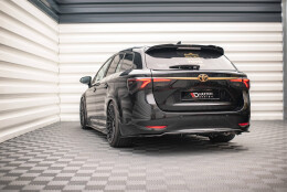 Mittlerer Cup Diffusor DTM Look Heck Ansatz für Toyota Avensis Wagon Mk3 Facelift schwarz Hochglanz