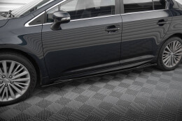 Seitenschweller Ansatz Cup Leisten passend für Toyota Avensis Mk3 Facelift schwarz Hochglanz