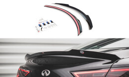 Heck Spoiler Aufsatz Abrisskante passend für Infiniti Q60 S Mk2 schwarz Hochglanz
