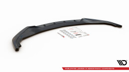 Cup Spoilerlippe Front Ansatz für Infiniti Q60 S Mk2 schwarz Hochglanz